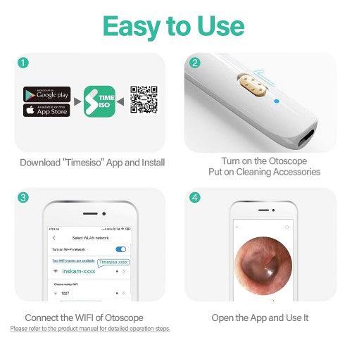 Digital Otoscope WiFi Earpick Camera Visual Endoscope, Ear Scope with 19 Ear Cleaner Tools for iOS, Android - Toytexx Digital Otoscope WiFi Earpick Camera Visual Endoscope, Ear Scope with 19 Ear Cleaner Tools for iOS, Android - Toytexx